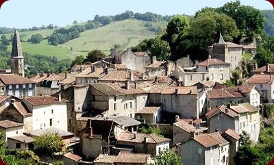 Caylus depuis le oint de vue de la croix